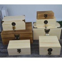 나무상자 제작 수납가구 오동나무 다용도 뚜껑형, 브라운A 26x19x12cm