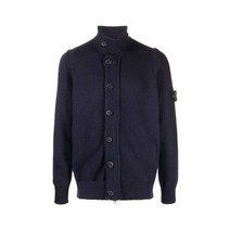 [명품]스톤아일랜드 22FW 7715547A3 V0020 와펜 패치 하이넥 니트 버튼 가디건 네이비 남성 자켓 TTA 22FW77155 47A3V0020