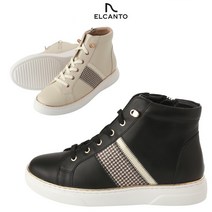 엘칸토 [김청아 신소율 운동화] 하이탑 퓨어 여성 키높이 스니커즈 연예인 협찬 데일리 스니커즈(225~250mm)
