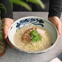 오반자이 오하나 와이드 면기 일본 그릇 식기 레트로식기 깔끔한면기 라면기 냉면기 비빔기