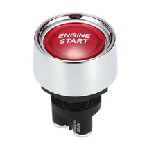 스마트 원격 시동 제어 경보 시스템 12v 자동차 엔진 푸시 버튼 자동 점화 스위치 버튼 차량 수정 led 엔진 스타터 푸시 버튼 auto well-liked, 빨간색