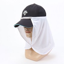 밴드타입 모자부착형 얼굴햇빛가리개 자외선차단 썬가드, 네이비