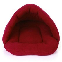 애견 강아지 하우스 고양이 울타리 펜스 방충망 애완 동물 집 개 침낭 양털 따뜻한 애완견 침대 개집 제품 벤 모듬 색상 공급 판매, 버건디+S