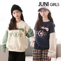 부클배색맨투맨 티셔츠_안감기모