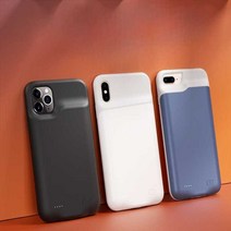 배터리내장 아이폰X케이스 대용량 무선충전 애플 IOS, iPhoneX/XS 화이트