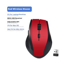 2.4Ghz 무선 마우스 게이머 컴퓨터 PC 게임용 USB 수신기 포함 윈도우 7/2000/XP/비스타 용 노트북 액세서리, [02] Blue Mouse