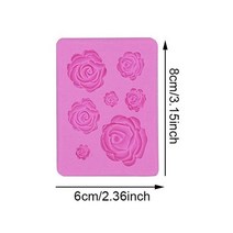 장미 꽃 나비 실리콘 곰팡이 줄기 조류 초콜릿 소프트 캔디 젤리 폴리머 클레이 비누 케이크 장식을 만드는 데 사용, [08] 8