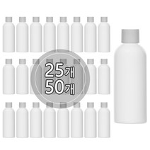 [50개묶음판매] 스킨캡 단마개용기 50ml 60ml 75ml 80ml 100ml 공병 화장품 소분 용기, 80ml 백색용기, 투명캡, 50개