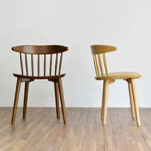 허그 고무나무 원목 체어 (2P), 화이트