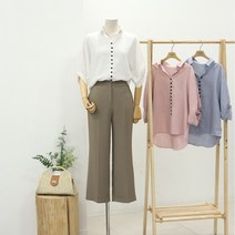 튜브[엔씨엑스코] 단추 미니카라 블라우스 TUBL236DA