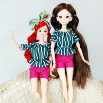 인형옷 드레스 캐주얼, N_24. 그린 스트라이프 2p