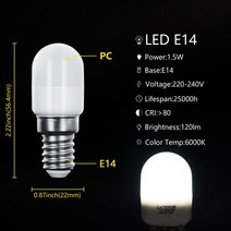 집어등 자동차보조조명 헤드라이트 전조등 미니 LED 전구 E14 1.5W 230V SMD2835 냉장고 램프 1 10 개 장식용 아주 밝은 스트로보 스코프 없음 따뜻한 백색광, 01 E14 1.5W 6000K