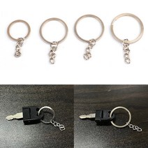 넙적 포카 홀더 차키 키링 증사 증명사진 포토 카드 스마트키 액자 자동차 번호판 차번호 열쇠 부자재 재료 연결 고리 악세사리 만들기 링 네임택 가방 악세서리 체인 4종, 32mm