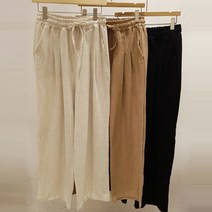린넨핀턱 슬랙스)린넨바지/여름/마원단/통바지/와이드