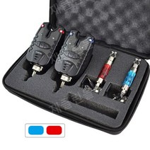 해루질 3잉어 낚시 물린 알람 및 스윙 어 세트 방수 블루 LED 물고기 표시기, 01 B1137BR