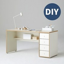 한샘 샘 책상 150cm 하부서랍형 DIY, 색상:우형/네이비/네이비(N)