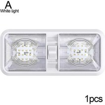 카라반트레일러 LED RV 조명 12V 48 인테리어 더블 돔 천장 보트 캠핑카 트레일러용 흰색 캐러밴 액세서리 1 개 168013, China, white 6500K