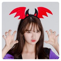 PW 박쥐날개머리띠(레드) 할로윈 파티용품 의상소품, 본상품선택