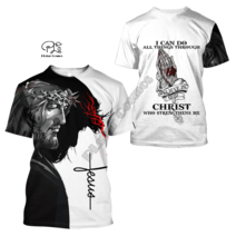 예수님 그리스도 PLstar Cosmos Christian olic Jesus R Streetwear 3DPrint Summer Casual Funny T-shirts, 11 T-shirts_06 XXL