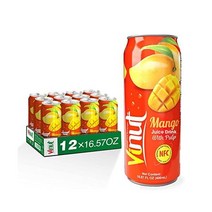 펄프가 있는 비넛 망고 주스 16.57 fl oz 12팩 리얼 음료 글루텐 프리 GMO 고칼슘 철분
