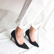 오너클랜 여성 하이힐 작은발 구두 빅사이즈 스웨이드힐 코디