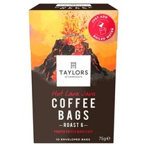 테일러스오브헤로게이트 Taylors of Harrogate 커피 백 핫 라바 자바 10개입 75g 5팩, 1세트