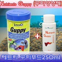 테트라 구피푸드 250ml + 가성 구피비타민 50ml 세트, 1세트