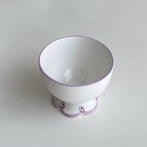 버터콕 빈티지 레드 플라워 포인트 귀여운 스프링 접시 볼 그릇 식기 3컬러, 퍼플 볼