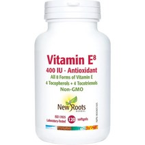 New Roots Herbal 비타민 vitamin E8 400 IU 120 소프트젤 토코페롤, 120 Count (Pack of 1), 120정
