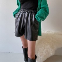 퍼니걸스 5637 데일리 밴딩 레자 반바지 팬츠 여성의류