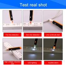 검전기펜유도 전압 검출기 전기 비접촉 테스트 펜 파이어 와이어 연필 미터 경량 부품 측정 측량, 한개옵션0