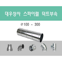 스파이럴 연통 화목난로 덕트직관 (100mm-300mm) 함석 덕트부속 닥트자재 스파이럴직관 환기자재 티 엘보 소켓 타포린 후렉시블 은박 후렉시블 체결기구, 정소켓(부속 연결용)300mm