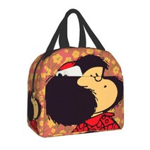 Mafalda 점심 가방 아이 여성 절연 휴대용 방수 피크닉 Coole 아침 식사 학교 재사용 식품 도시락 상자, 13