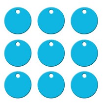 강아지 네임택 20pc 개 Id 태그 라운드 알루미늄 DIY 맞춤형 애완 동물 명판 조각 분실 방지 펜던트 칼라, 11 Light Blue_01 20X20X1MM