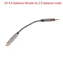 1x 오디오 케이블 2.5 수-4.4 암 밸런스드 실버 도금 코드 2.5mm/4.4mm-3.5mm 어댑터 Hifi MP3 음악 플레, 01 1pc as picture