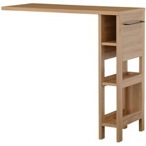 일본직발송 4. 사토 산업(Sato Sangyo) 사토산업 LAFIKA 옵션 테이블 폭 102.5cm 깊이 40cm 높이 92.5cm, One Size_내추럴, 옵션 테이블, 내추럴, 옵션 테이블