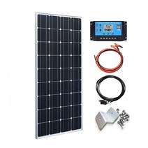 캠핑카용태양광패널 아파트태양광 태양광 패널 태양열판 200w 강화 유리 태양 전지 키트 2pcs 100w 엄밀한 painel windproof anti-snow anti-우박, 100w 키트