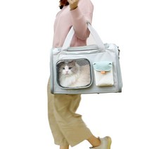 H.S.C PET 라이트 그린 반려동물 캐리어 성인 고양이용 6.8kg(15파운드) 부드러운 양면 소형견 여행 캐리어 탑, Green