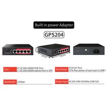 STEAMEMO-클라우드-관리 형 POE 스위치 4/8/16 포트 48V 활성 데스크탑 100/1000Mbps SFP 앱 제어 펄그 앤 플레이, ssc-gps204, SSCGPS204