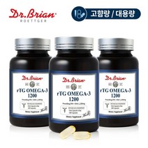 [3통] 닥터브라이언 알티지(rTG) 오메가3 1200 (총18개월분) EPA/DHA/앤초비, 3통