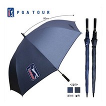 PGA 80자동 메탈골프우산 (2칼라) 블랙 네이비, 1개