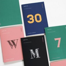 서브타이틀 플래너 todolist 먼슬리 위클리 _ 212098EA, 먼슬리 블랙 (4개)