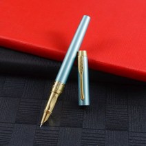 키보드 딸기 마우스 수박 에어팟 과자 스마트폰 당근 커피 만년필 잉크 펜 학교 학생 사무용품 무광택 Lridium Nib 세련된 소설 모양 비즈니스 문구, Blue _Iridium Fountain Pen