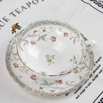 빈티지 꽃무늬 커피잔 6종 예쁜 레트로 북유럽 찻잔 홍차잔 라떼잔 커피잔 도자기, A