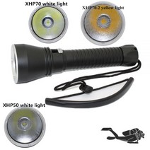 강력한 방수 스쿠버 다이빙 손전등 XHP70 4200LM XHP50 2600LM LED 수중 플래시 라이트 램프 랜턴 26650 18650, XHP70 화이트 light