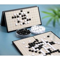 바둑교실 강의용 바둑판 교육용 자석 휴대용 접이식, 마그넷바둑판25x25cm 바둑알80+80개