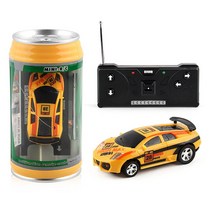 OIOI 콜라 캔 미니 RC 자동차 라디오 원격 제어 마이크로 레이싱 카의 장난감(YELLOW), 노란색
