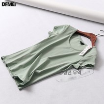DFMEI 빈티지 반팔 티 커플 탑