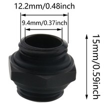 게임용컴퓨터 게이밍조립pc 조립pc견적 CZQC PC 수냉 어댑터 블랙 G1/4 6mm 수-수 육각형 연장 커넥터 조이너 피팅 컴퓨터 워터 쿨링 시스템용 밀봉 O링 포함 (육각형)