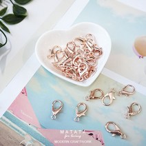마타타 비즈공예 재료 게고리 랍스타 고리 5피스 세트(4size), 실버, 21x12mm(5pcs SET)